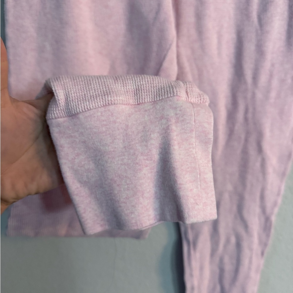 Victoria's Secret Light Pink Henley Logo Band Knit Leggings - Picture 3 of 5